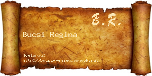 Bucsi Regina névjegykártya